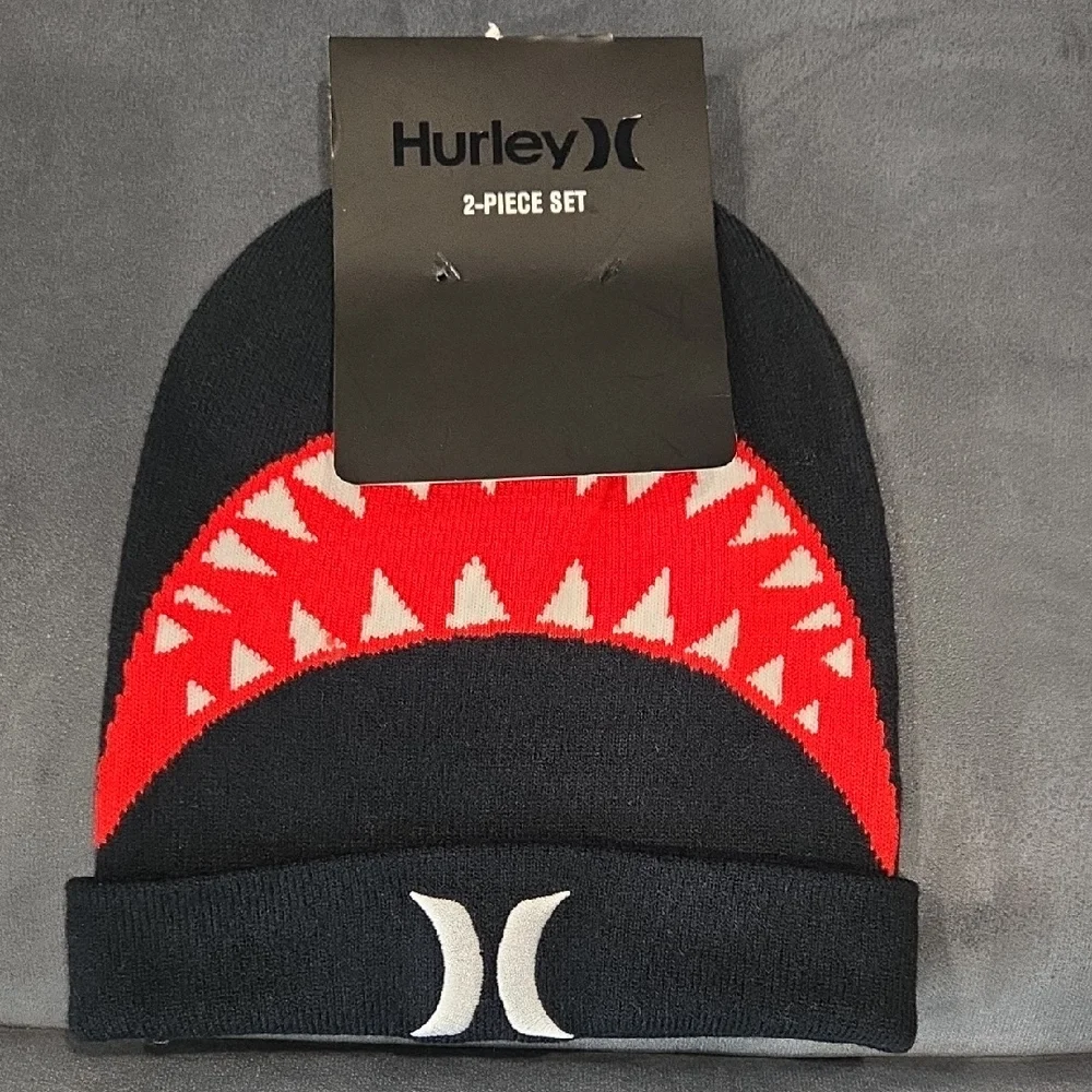 Hurley Black and Red Beanie